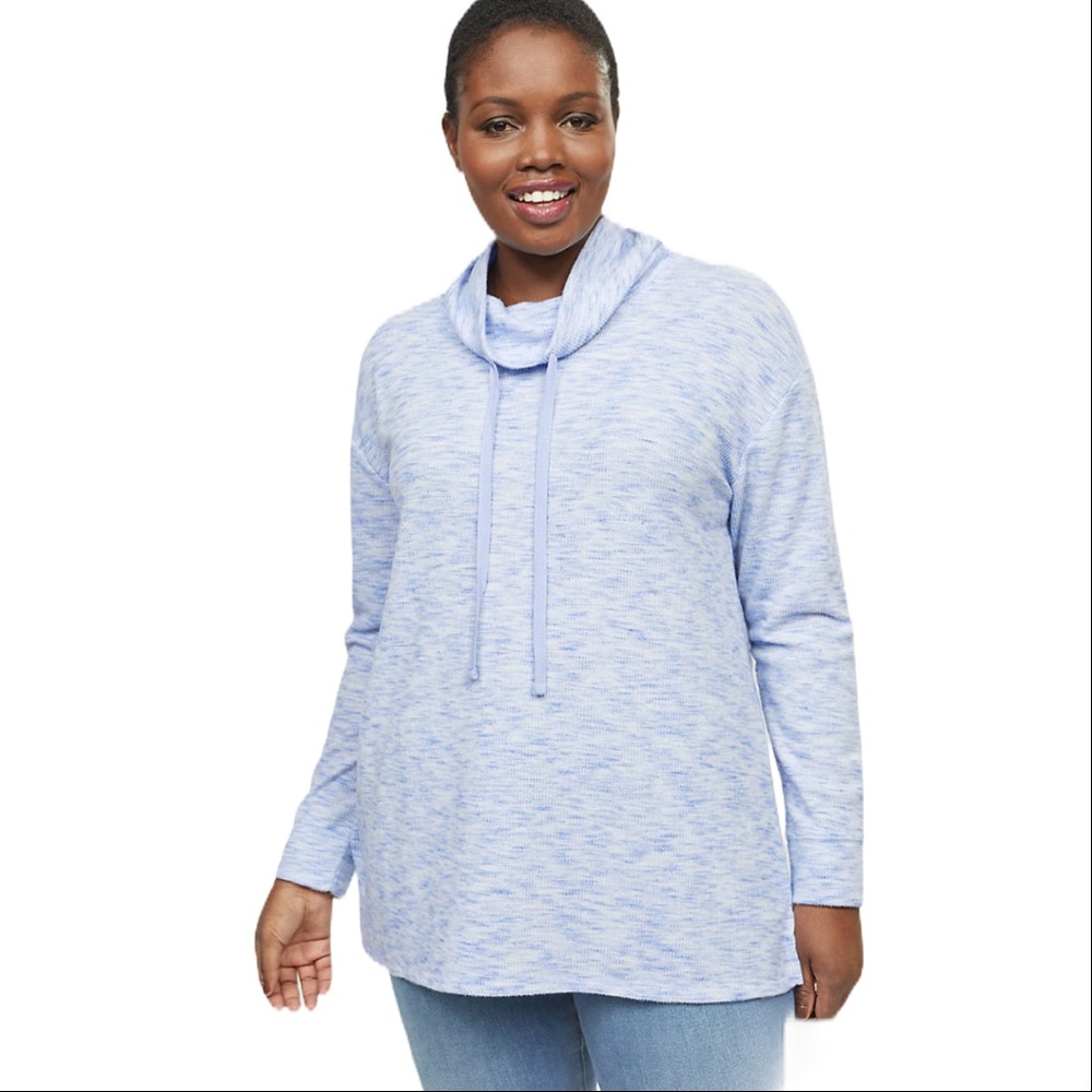 Lane Bryant Waffle Touch Cowelneck Top size 14/16